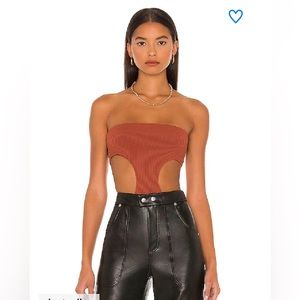 Revolve Superdown rust bodysuit NWOT